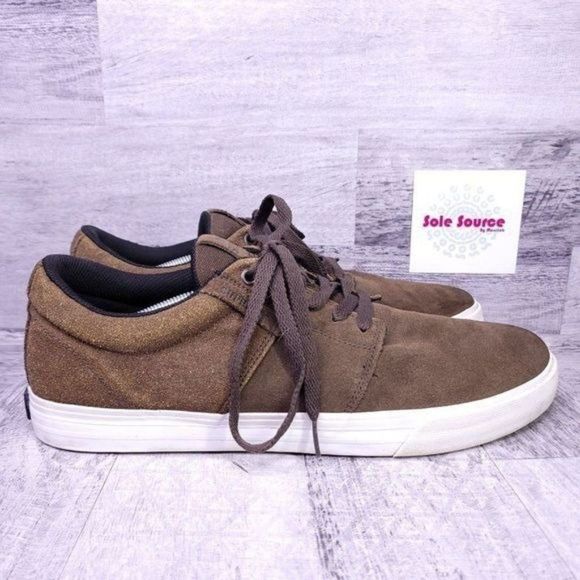 Supra Other - Supra Stacks Vulc II Low Top Suede Sneaker Demitasse White Brown Men's sz 13